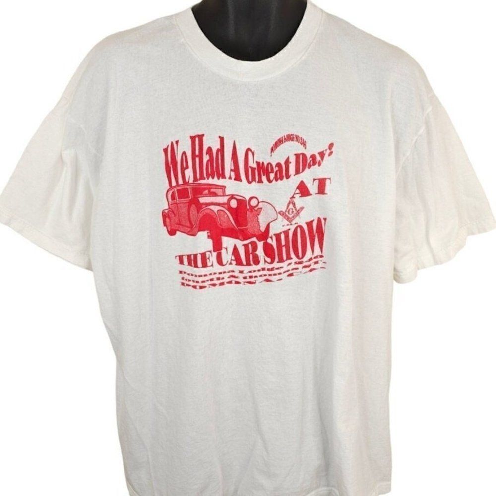Car Show T Shirt Mens Size XL Vintage 90s Pomona Lodge California